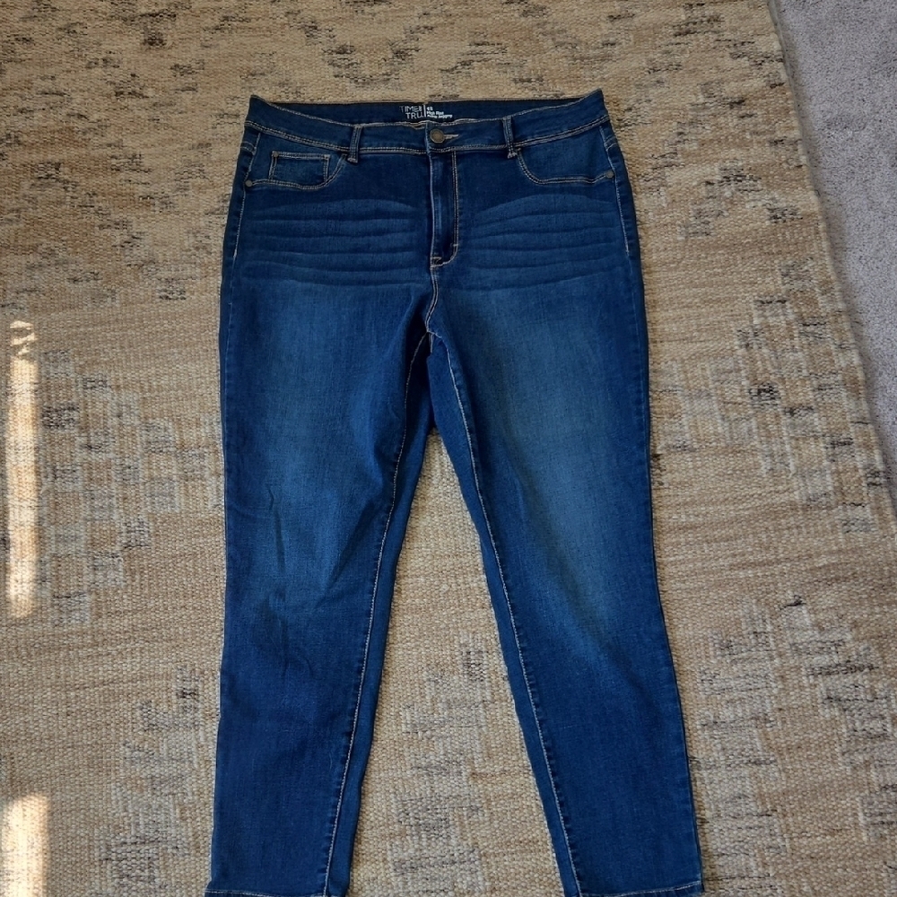Time and Tru Dark Blue Ankle Jeans